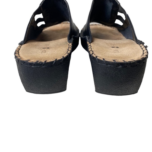 Duck Head Black Upper Leather Open Toes Sandals Mules Ladies 11 - Picture 9 of 12